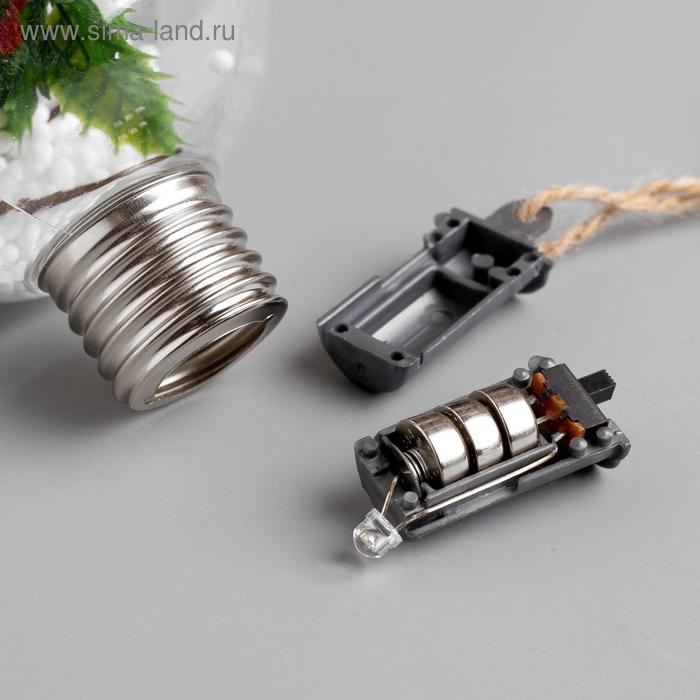 Ёлочный шар «Листочек», батарейки, 1 LED, свечение тёплое белое Ёлочный шар «Листочек», батарейки, 1 LED, свечение тёплое белое