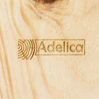 Менажница авторская с эпоксидной пищевой смолой Adelica, 21&times;22 см, цельный кедр, рисунок МИКС