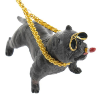 Собака на панель авто с присоской для стекла, бульдог Собака на панель авто с присоской для стекла, бульдог