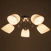 Люстра "Лиана" 5хЕ27 40Вт хром 55х55х36 см BayerLux Люстра "Лиана" 5хЕ27 40Вт хром 55х55х36 см BayerLux