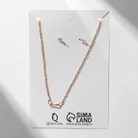 Гарнитура 2 предмета: серьги, кулон «Сердце» мечта, цвет красно-чёрный в золоте, 42 см Гарнитура 2 предмета: серьги, кулон «Сердце» мечта, цвет красно-чёрный в золоте, 42 см