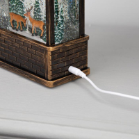 Светодиодная фигура &laquo;Дети и снеговик&raquo; 14 &times; 24 &times; 8 см, пластик, батарейки ААх3 (не в комплекте), USB, свечение тёплое белое