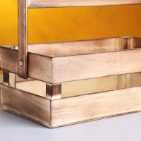 Кашпо деревянное 24.5×13.5×9 см "Двушка Лайт", двухреечное, обжиг Дарим Красиво Кашпо деревянное 24.5×13.5×9 см "Двушка Лайт", двухреечное, обжиг Дарим Красиво