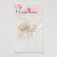 Швензы-петельки СМ-1069, (набор 5 пар) 15 мм, цвет золото