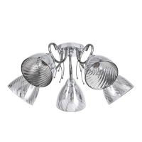 Люстра потолочная Белл 5х40Вт Е27 Хром, Черный хром 57x57x22 см Люстра потолочная Белл 5х40Вт Е27 Хром, Черный хром 57x57x22 см