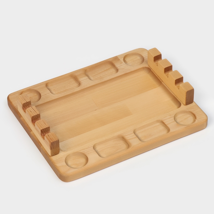 Доска для подачи шашлыка Adelica «3 шампура», 30×24×1,8 см, массив берёзы Доска для подачи шашлыка Adelica «3 шампура», 30×24×1,8 см, массив берёзы