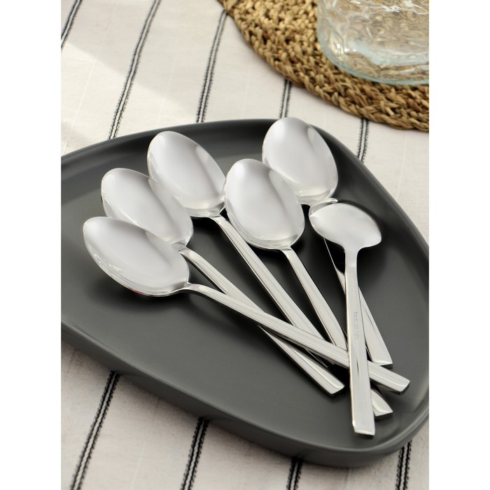 Ложка столовая из нержавеющей стали Magistro Gamburg, длина 20 см, толщина 4 мм, цвет серебряный