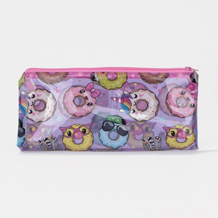 Косметичка на молнии, цвет сиреневый Косметичка на молнии, цвет сиреневый