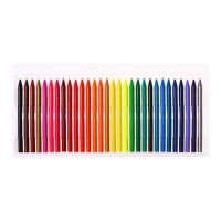 Мелки пластиковые 30 цветов, Carioca "Plastello", яркие цвета, экономичный расход, не пачкаются, круглые, в конверте