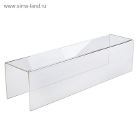 Ступенька одинарная 40&times;10,5&times;10 см, оргстекло 2 мм, В ЗАЩИТНОЙ ПЛЁНКЕ