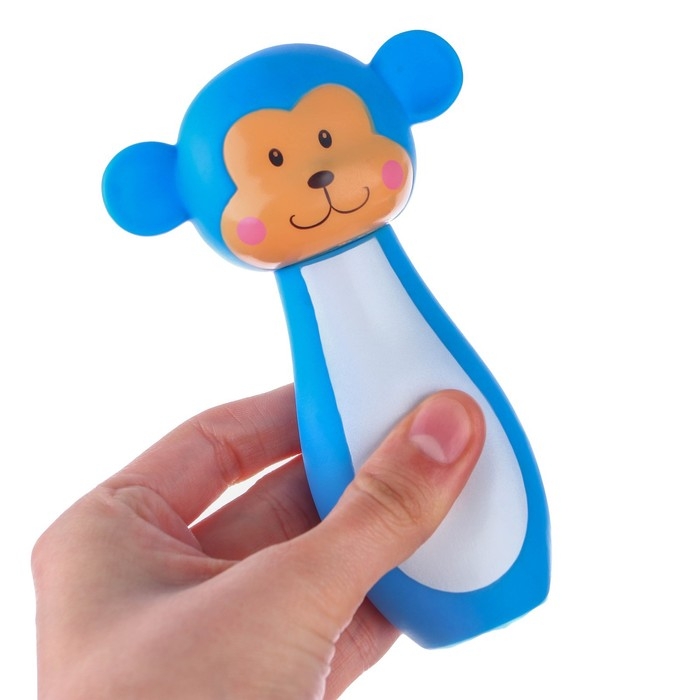 Резиновая игрушка для ванны &laquo;Веселый боулинг&raquo;, 12 см, с пищалкой, виды МИКС, Крошка Я