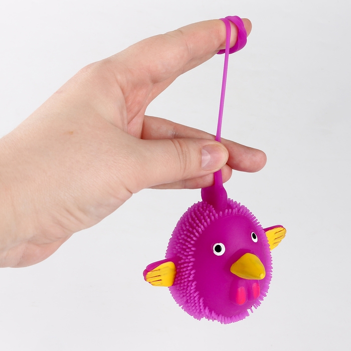 Мяч детский резиновый ёжка световой &laquo;Злые птички&raquo;, цвета МИКС , в шоубоксе