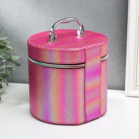 Шкатулка кожзам с зеркалом "Полосы розовый оранж" н-р 3шт 14х14х14 17,5х17,5х17,5 20х20х20см 53860 Шкатулка кожзам с зеркалом "Полосы розовый оранж" н-р 3шт 14х14х14 17,5х17,5х17,5 20х20х20см 53860