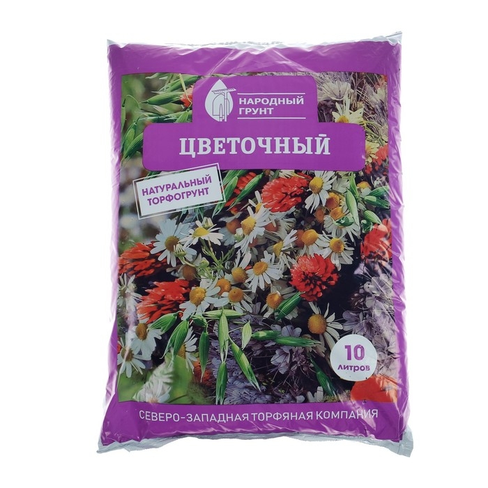 Грунт Цветочный Народный грунт, 10 л Грунт Цветочный Народный грунт, 10 л