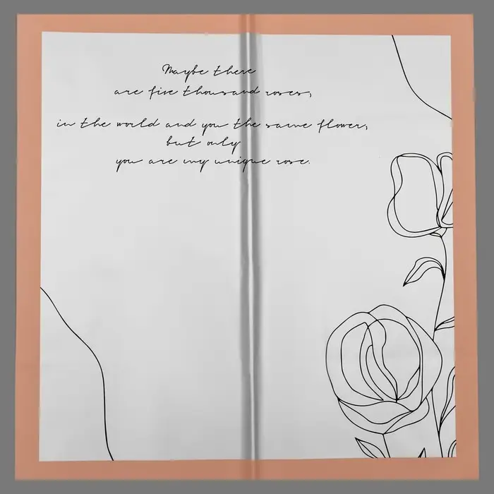 Пленка для цветов матовая, &laquo;Поэма&raquo;, 57&times;57 см, персиковый