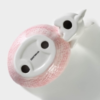 Конфетница Доляна &laquo;Зайка&raquo;, 240 мл, 21,5&times;12,5&times;11,5 см, цвет розовый