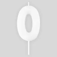 Свеча для торта, цифра &laquo;0&raquo;, светится в темноте, 3,8 х 8 см