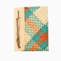 Блокнотик плетёный, 48 листов, 14&times;18&times;2 см, красно-синий-зелёный