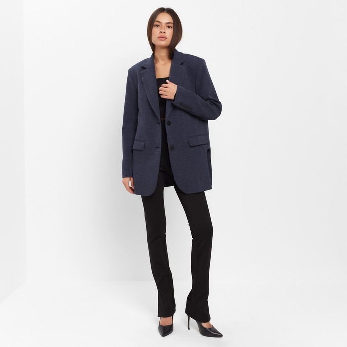 Пиджак женский с боковыми разрезами MIST размер 40-42, цвет синий