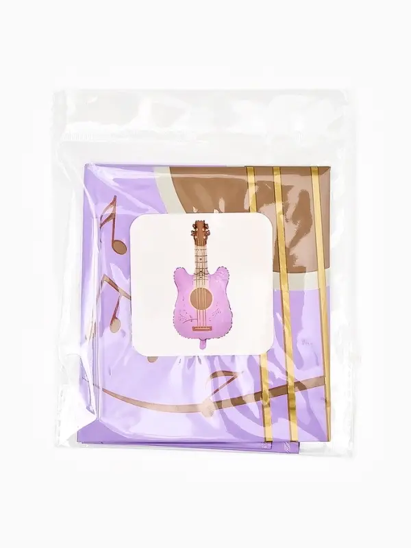 Воздушный шар фольгированный 35" "Гитара" цвет сиреневый