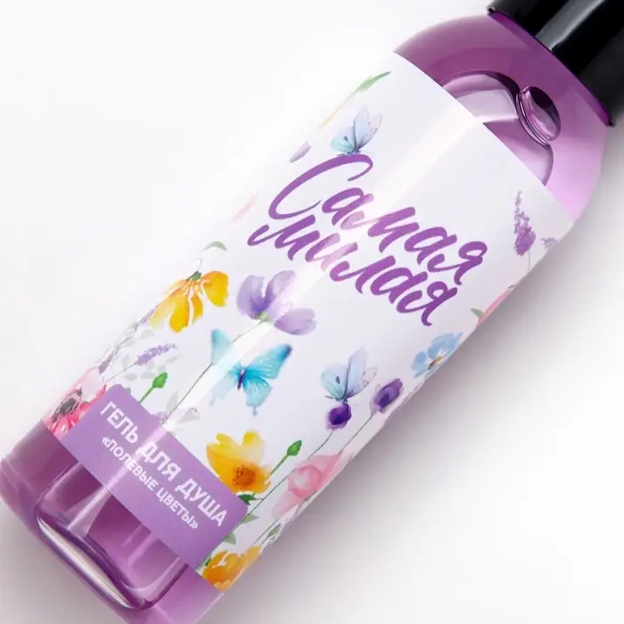 Гель для душа &laquo;8 Марта&raquo;, 100 мл, аромат полевых цветов, Чистое счастье