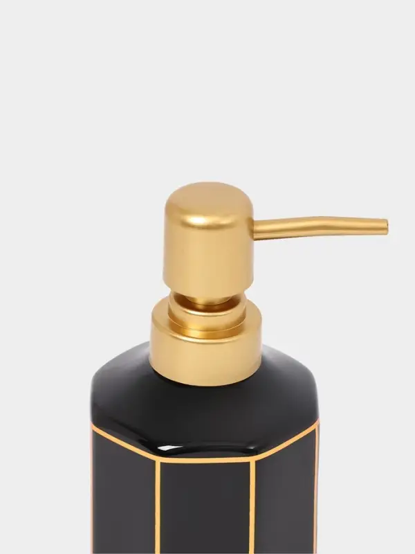 Набор для ванной "Равновесие", 2 предмета (дозатор для мыла, стакан), цвет черный