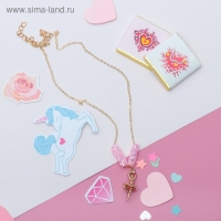 Кулон детский &laquo;Выбражулька&raquo; пайетки, балеринка, цветной в золоте