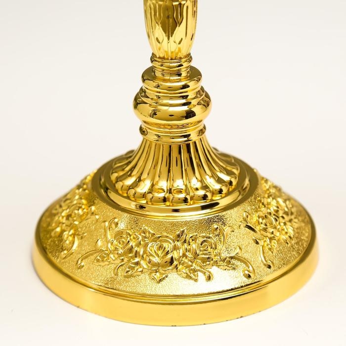 Металлический подсвечник на 3 свечи &laquo;Канделябр. Орнамент из роз&raquo;, 36&times;31.5&times;12.5 см