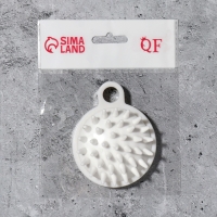 Щётка - массажёр для мытья головы, 8,5 &times; 6,8 &times; 3,6 см, цвет белый