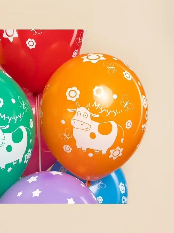 Воздушный шар латексный 12" &laquo;Синий трактор&raquo;, ассорти, 25 шт.