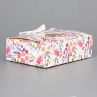 Подарочная коробка сборная с окном &laquo;Розовые цветы&raquo;, 16.5&times;11, 5&times;5 см