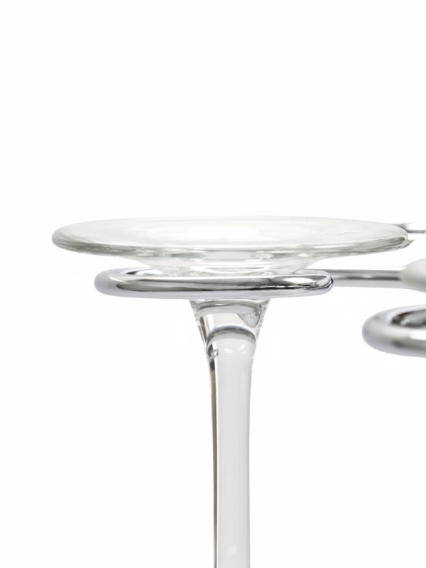 Подставка для бокалов, со стеклом, на 6 бокалов