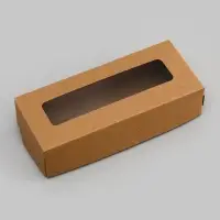 Коробка складная, крафт, 17&times;7&times;4 см, 0.5 л