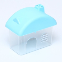 Клетка для грызунов "Пижон", 23 х 17 х 33 см, прозрачная, голубое наполнение