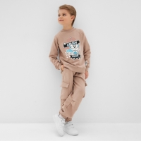 Свитшот детский MINAKU, цвет бежевый, рост 104 см