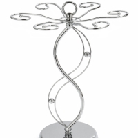 Подставка для бокалов, серебристая, на 6 бокалов Подставка для бокалов, серебристая, на 6 бокалов