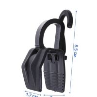 Крючок - вешалка с прищепкой, 50 шт. 3&times;5.5&times;1.7 см, чёрный