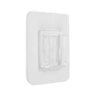 Держатель настенный, 2 шт, ТУНДРА, с клейкой поверхностью, 60х60х10 мм, прозрачный