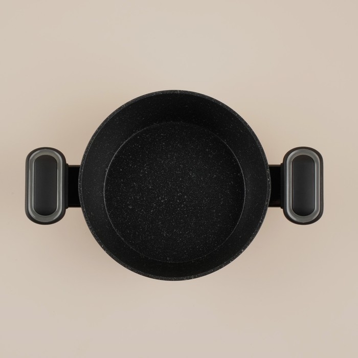 Кастрюля алюминиевая с антипригарным покрытием SL Home, d=20 см, h=8,8 см, индукция, цвет чёрный Кастрюля алюминиевая с антипригарным покрытием SL Home, d=20 см, h=8,8 см, индукция, цвет чёрный