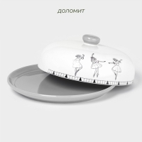 Блинница новогодняя Доляна &laquo;Волшебная сказка&raquo;, d=23 см, керамика, цвет белый