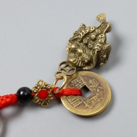 Брелок металл нэцке "Денежная жаба" 5 монет набор 2 шт h=10 см Брелок металл нэцке "Денежная жаба" 5 монет набор 2 шт h=10 см