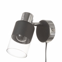 Спот "Берта" 1хЕ14 40Вт черно-хромовый 19х8х15 см