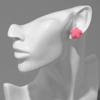 Серьги пластик &laquo;Карамель&raquo; звезда, цвет розовый