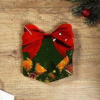 Тарелка новогодняя Дорого внимание &laquo;Апельсины&raquo;, 15 х 17,3 см, стекло