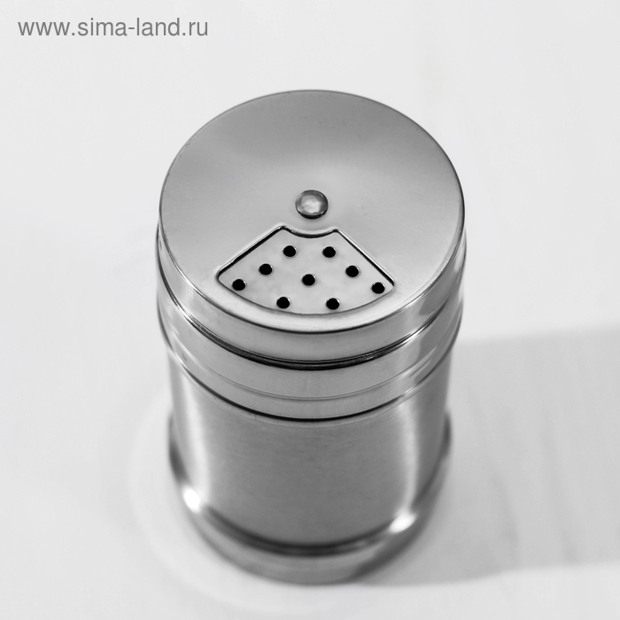 Солонка из нержавеющей стали &laquo;Металлик&raquo;, 280 мл, 6,3&times;10,5 см, цвет серебряный