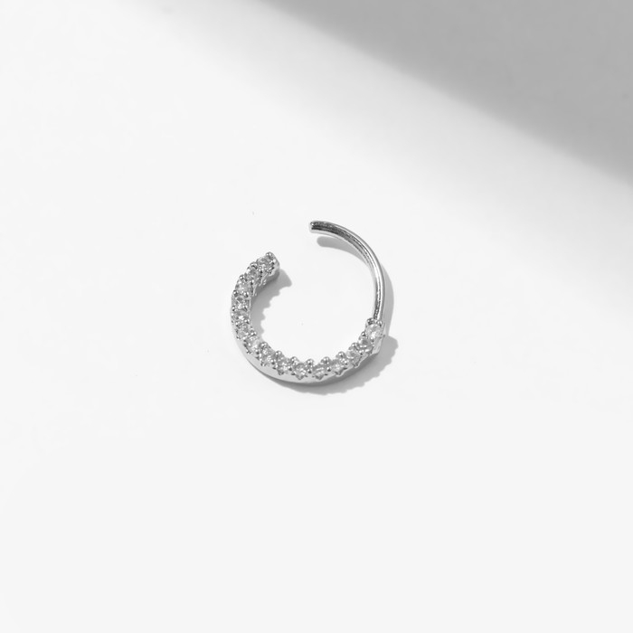 Пирсинг в ухо &laquo;Кольцо&raquo; (хеликс), d=11 мм, цвет белый в серебре