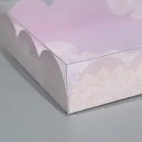 Коробка для печенья, кондитерская упаковка с PVC крышкой, &laquo;Сделано с любовью&raquo;, 21 х 10.5 х 3 см