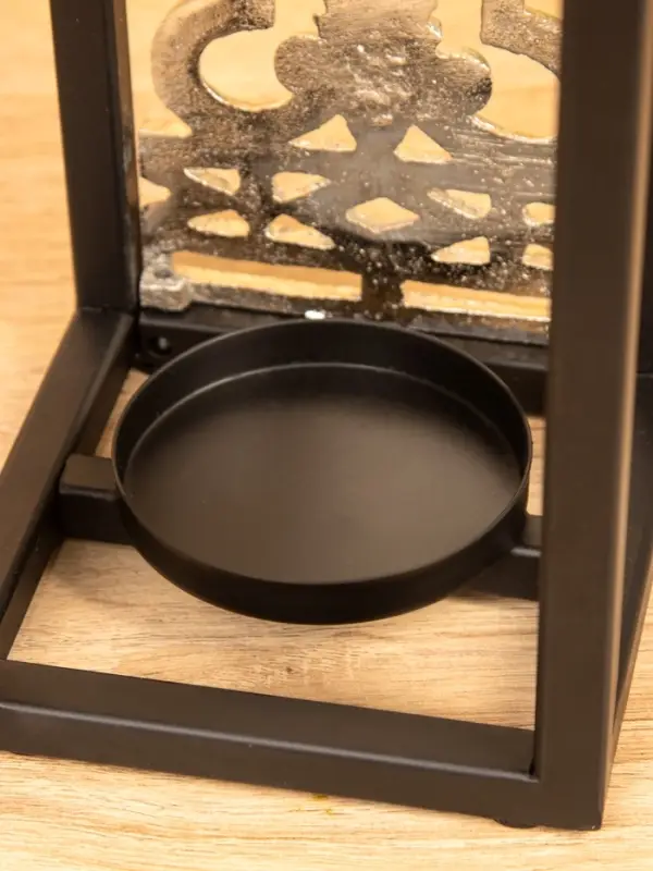 Подсвечник фонарь "Геральдика" 12,5х12,5х32 см, d 7,5 см, алюминий, железо