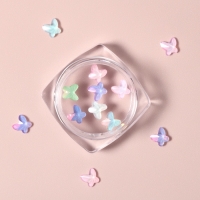 Фигурки для дизайна ногтей &laquo;Витражные бабочки&raquo;, объёмные, разноцветные