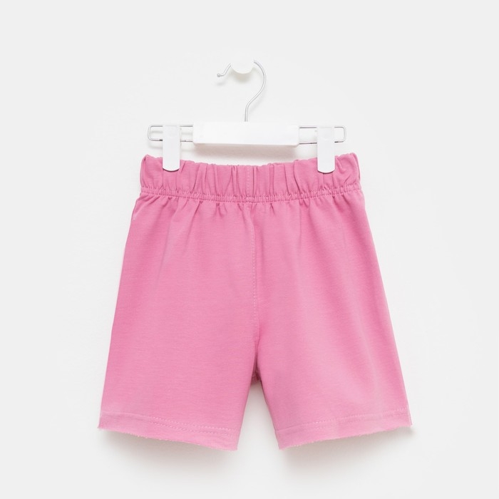 Костюм детский (футболка, шорты) MINAKU: Casual Collection цвет пудровый, рост 128